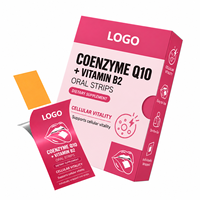 CoQ10 Coenzyme Q10 Riboflavine B2 Bandes de film oral à dissolution rapide OEM ODM Supplément Antioxydant Énergie Cellulaire