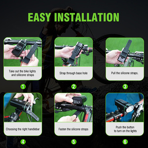 BORUiT L14 Luce <span class=keywords><strong>LED</strong></span> per Bicicletta 4000 Lumen Batteria 5000mAh in Lega di Alluminio Ricaricabile Impermeabile Faro Anteriore per Bicicletta - Product Image 6