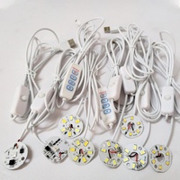 Panel de Luz LED USB Portátil de 5V, Módulo CCT RGB Regulable, PCB de Aluminio con Interruptor y Cable para Lámpara de Escritorio o Lectura Nocturna DIY