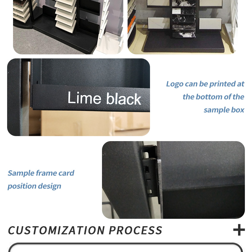 Hot Sale SRL138 Floor Standing Marble Stone Floor Ceramic Unit Showroom Metal Display Racks Granite Tiles Display Rack Stand