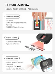 Thiết bị đầu cuối cầm tay vân tay dmv di động fap20 với cảm biến vân tay morpho và ethernet afis để quản lý giấy phép lái xe - Product Image 6