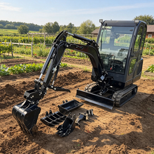 Mini-excavatrice agricole tout-terrain 3 tonnes avec cabine, hydraulique intégrale, vente chaude usine - Product Image 3