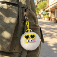 Pendentif en peluche chenille coloré en fausse fourrure de lapin en gros pour les magasins de détail, les campus universitaires et les fournisseurs en gros