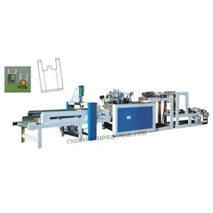 Automatic plastic T-shirt shopping bag making machine price