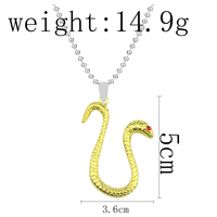 Anime Boa Hancock Snake Pendant Necklace Cosplay Metal Keychain Dangler Fashion Accessories