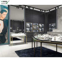 Présentoir à bijoux en MDF sur mesure, design moderne et luxueux, solution tout-en-un pour les magasins de bijoux des centres commerciaux