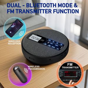 Reproductor de CD con Bluetooth Dual, Transmisor FM, <span class=keywords><strong>Boombox</strong></span> Portátil, Repetición A-B, Velocidad Variable, Reproductor de MP3 USB, Dispositivo de Audio con Acabado en Tela - Product Image 5