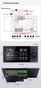TYSH 8-channel Wall amplificatore da 7 pollici a due zone di riproduzione Touch Screen intelligente di sottofondo del sistema di musica di supporto <span class=keywords><strong>Google</strong></span> <span class=keywords><strong>Play</strong></span> - Product Image 4