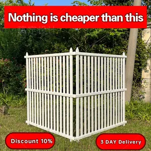 Pvc Pool Fencing 6'x8' White PVC Fencing Home Garden PVC Privacy Fencing Swimming Pool Schutzzaun Wholesale