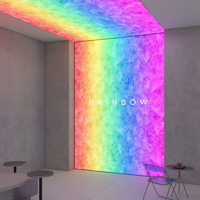 Boîte à lumière LED RGB étanche pour extérieur, design rectangulaire en aluminium, haute luminosité, pour vitrines, studios de danse, clubs, KTV