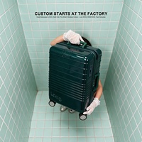 Valise d'affaires haut de gamme en aluminium, personnalisable, 20 pouces, avec coque en PC à 3 couches effet miroir, système de freinage intégré, séparation humide/sec, Dropshipping