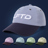 Gorra de Béisbol Casual de Algodón con Visera Bicolor, Bordado 3D en Relieve y Ojales Metálicos, Personalizable con Logotipo, Venta al por Mayor