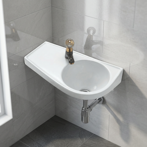 Customized White Ceramic Wall Hung Wash Basin Export Quality Bathroom Hand Wash Sink for Hotel Commercial Projects - Product Image 6