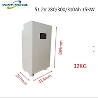 Boîtier vertical pour batterie Lifepo4 280Ah avec BMS, roues, 51.2V, métal, DIY, pack de batteries vertical, boîte JK, Bluetooth, WiFi, écran LCD