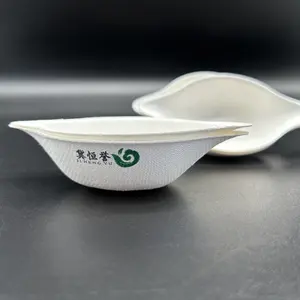 Biodegradable Bagasse Fiber Lemon Shaped Sauce Dish Disposable Condiment Paper Dishes