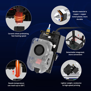 Impresora 3D VEHO de Alta Velocidad 600mm/s, FDM de Escritorio, 330*330*400mm, Ethernet, Cama Caliente Automática de Aluminio, Compatible con PLA, Nueva - Product Image 5