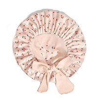 Bonnet de nuit en satin surdimensionné réglable à double couche personnalisé pour la protection des cheveux - Imprimé cerise