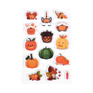 Autocollants gonflés personnalisés ODM pour la Sainte-Guerre des oiseaux, autocollants 3D animaux de haute qualité pour enfants, 12 feuilles, marque privée - Product Image 2