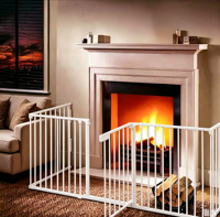 Barrière pliante en métal, clôture de sécurité pour animaux de compagnie, portail en acier réglable et rétractable pour balcon et escalier intérieur, design robuste