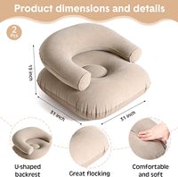 Chaise longue gonflable moderne en PVC floqué en forme de U ou canapé paresseux pour chambre, hôpital et usage extérieur