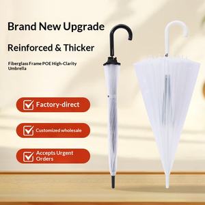 <span class=keywords><strong>Parapluie</strong></span> publicitaire manuel transparent, résistant au vent, à long manche, avec logo personnalisé, cadeau haut de gamme, <span class=keywords><strong>parapluie</strong></span> droit, vente en gros - Product Image 1