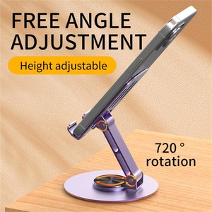 Phổ 360 rotatatedesk điện thoại di động chủ đứng hợp kim nhôm điện thoại di động chủ đối với <span class=keywords><strong>iPhone</strong></span> 720 độ xoay biểu tượng tùy chỉnh - Product Image 3