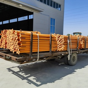 Yellow Steel Scaffold Pipes With Bracket Connectors Industrial Construction Equipment - Product Image 2