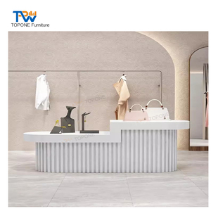 Bàn tiếp tân nha khoa thiết kế nội thất đẹp tùy chỉnh xây dựng đá cẩm thạch trắng tinh khiết đá nhỏ văn phòng nha khoa bàn tiếp tân - Product Image 3