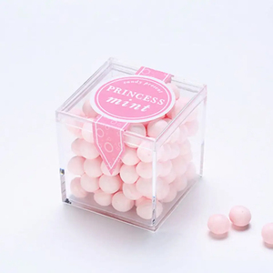 Square Small Manufacture Food Candy Sugar Dispenser Exquisite Clear For Chocolate Crystal Acrylic Candy Boxes With Cover