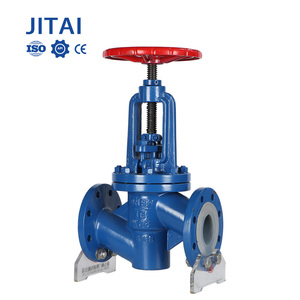 Factory Custom JIS DN65 10K CS WCB Strong <b>Alkali</b> Resistant Pneumatic PTFE-Lined Flanged Globe Shutoff for Water Treatment PTFE - Product Image 3