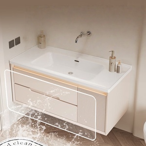 Simple and intelligent integrated ceramic basin moisture-proof bathroom cabinet washbasin bathroom vanity - Product Image 4