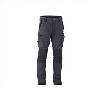 Pantalon de travail en coton pour homme, résistant à l'abrasion, avec poches cargo, idéal pour la construction et l'atelier - Product Image 1