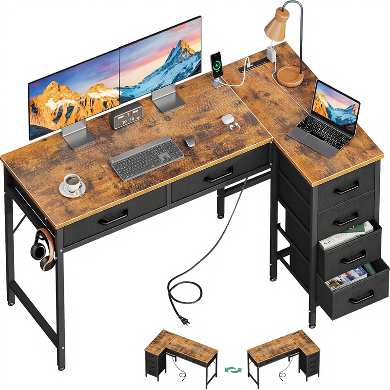 AODK L shaped Gaming Desk 6
