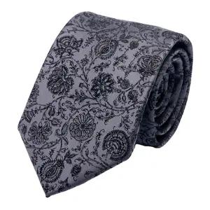 Hamocigia Custom 100% Polyester Paisly Jacquard Mens Tie Necktie