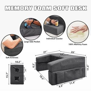 Grand canapé en mousse à mémoire de forme pour bureau à domicile, coussin rembourré pour chaise de bureau, repose-bras, oreillers de lecture pour adultes - Product Image 2