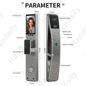 HANDAILY Usine Tuya WIFI Vidéo Interphone Smart Lock Reconnaissance faciale Cerradura Inteligente Biométrique Numérique Serrure D'empreintes Digitales - Product Image 5