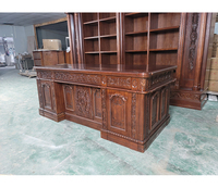 Bibliothèque, armoire, table d'étude, bureau, bureau à domicile, villa, meuble en bois sculpté à la main, traditionnel, antique, personnalisable, modulaire