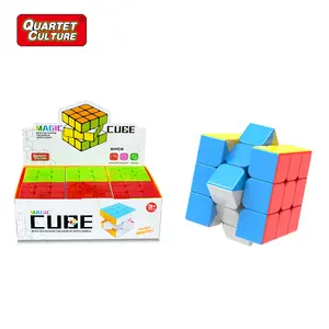 Giocattoli educativi di vendita caldi 3x3x3 cubo magico senza adesivo (rosso), cubo magico 3d, cubo puzzle magico 3x3