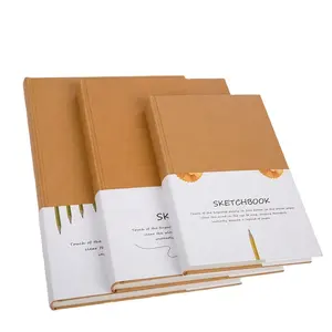 Custom Logo Hardcover Kraft Paper Minimum Eco Friendly Notebook Organizer Planner Sketchbook