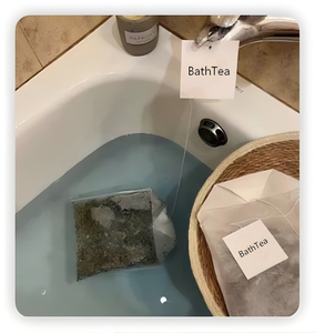 S&Soak Sachet de thé aromathérapeutique relaxant avec huile essentielle naturelle, fleurs séchées de rose et de lavande, <span class=keywords><strong>sel</strong></span> de <span class=keywords><strong>bain</strong></span> de l'Himalaya, logo personnalisé - Product Image 6