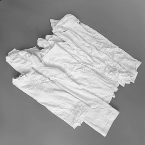 Trapos de algodón 100% para pintores, toallitas de uso industrial, trapos de camiseta blancos recuperados, bolsa de 15 kg de trapos de limpieza - Product Image 1