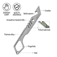 TGZUO Outil multifonction industriel DIY Premium en titane, barre de levier EDC, ouvre-bouteille, tournevis, outil de déballage et de jeu anti-stress CNC