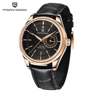 นาฬิกาควอทซ์ผู้ชาย Pagani Design รุ่น PD-1689 ปฏิทินแบบอนาล็อก ตัวเรือนสแตนเลส สายหนังสีดำ กันน้ำ 200 เมตร - Product Image 1