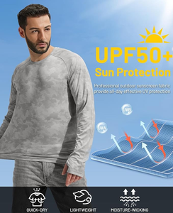 Chemise de pêche à manches longues UPF 50, séchage rapide, respirante, protection solaire, vêtements de sport de plein air, vêtements de pêche pour hommes - Product Image 1