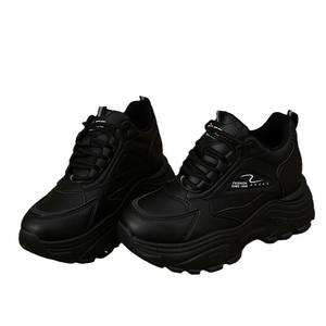 Chaussures décontractées blanches épaisses pour femmes en gros 2025 - Semelle plateforme, lacets, <span class=keywords><strong>fermeture</strong></span> éclair arrière, chaussures toutes saisons - Product Image 5