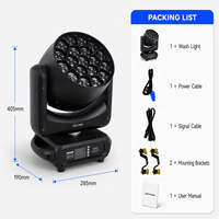 Luz de escenario LED móvil 19x15W RGBW 4 en 1 con zoom, efecto Bee Eyes, Pan/Tilt 540/270, control de píxeles DMX512/RDM