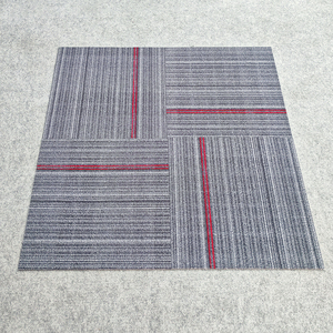 Khách sạn sang trọng văn phòng thương mại PVC gạch lát sàn vuông Jacquard dệt <span class=keywords><strong>Polypropylene</strong></span> Thảm có thể giặt đồng bằng hiện đại sọc cho nhà - Product Image 5
