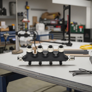 NMEA2000 5-контактный 6-контактный сплиттер M12 T морской IP67 водонепроницаемый разъем M12 кодированный DIN-пластиковый папа IP68 водонепроницаемый разъем - Product Image 6