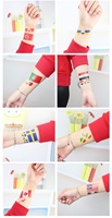 Pegatinas de Tatuajes con Diseño de Corazón, Resistentes al Sudor y Ecológicas, Impresas por Transferencia de Agua, para Eventos Deportivos