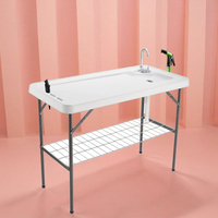 Table de camping d'extérieur en HDPE à choix multiples portable pour la pêche et la chasse